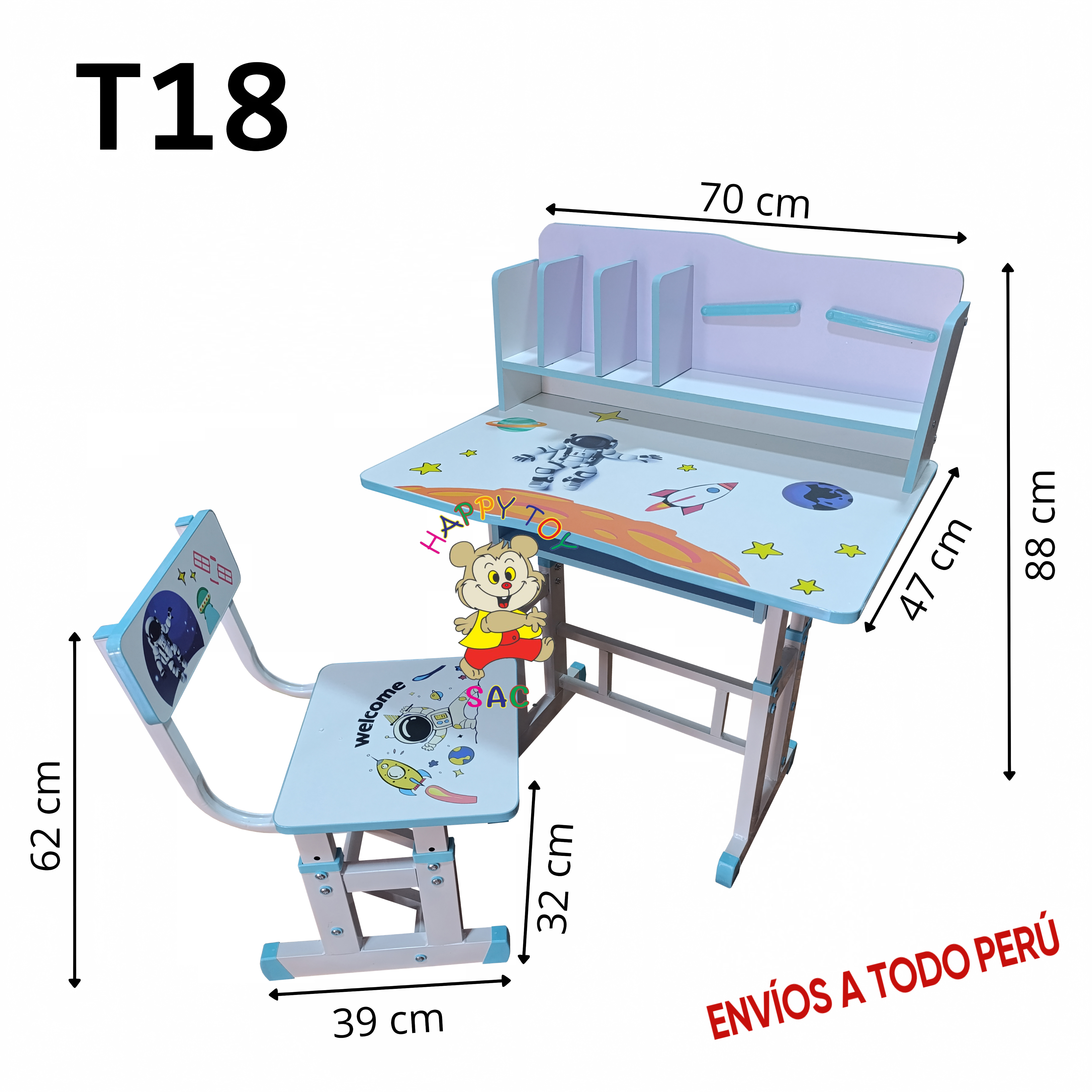 ESCRITORIO REGULABLE 70 X 47 X 88