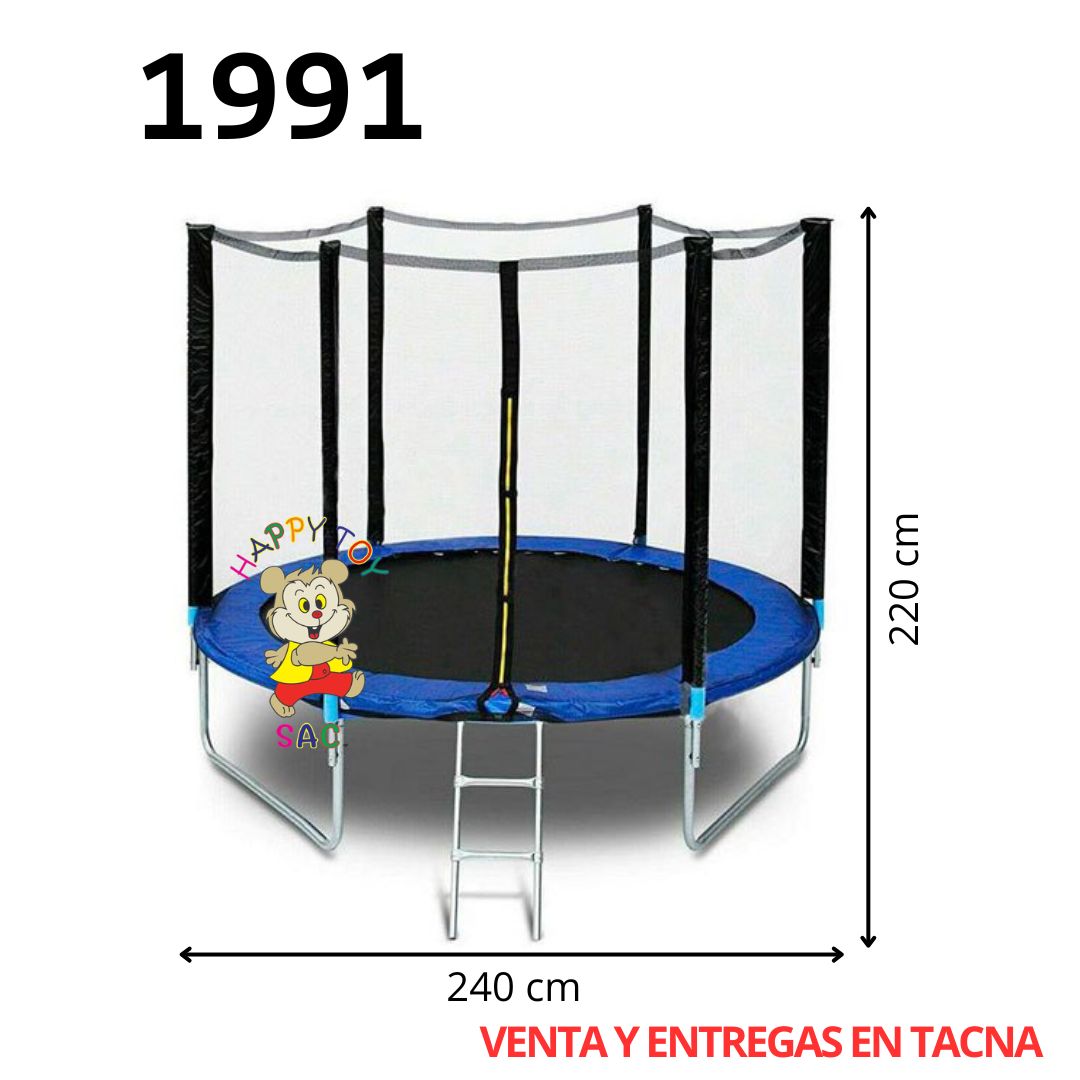 CAMA ELASTICA  CON ESCALERA MALLA POR FUERA 240 CM