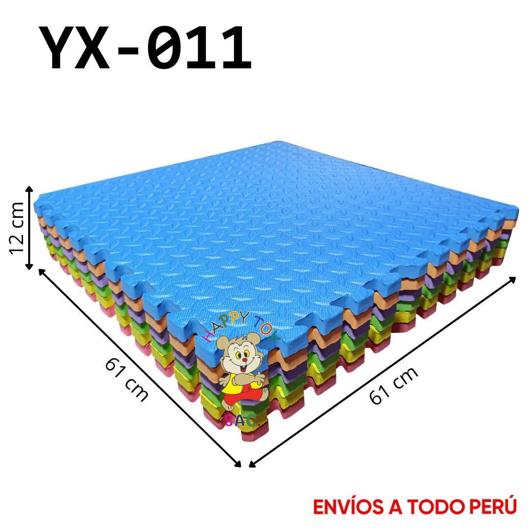 PISO GOMA EVA POR 6 PIEZAS 61 X 61 X 2 CM