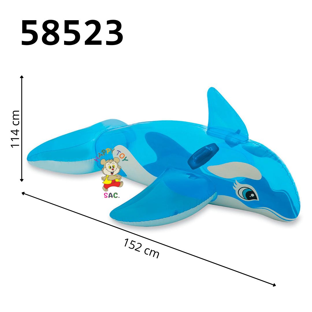 FLOTADOR ORCA CELESTE 152 X 114 CM INTEX
