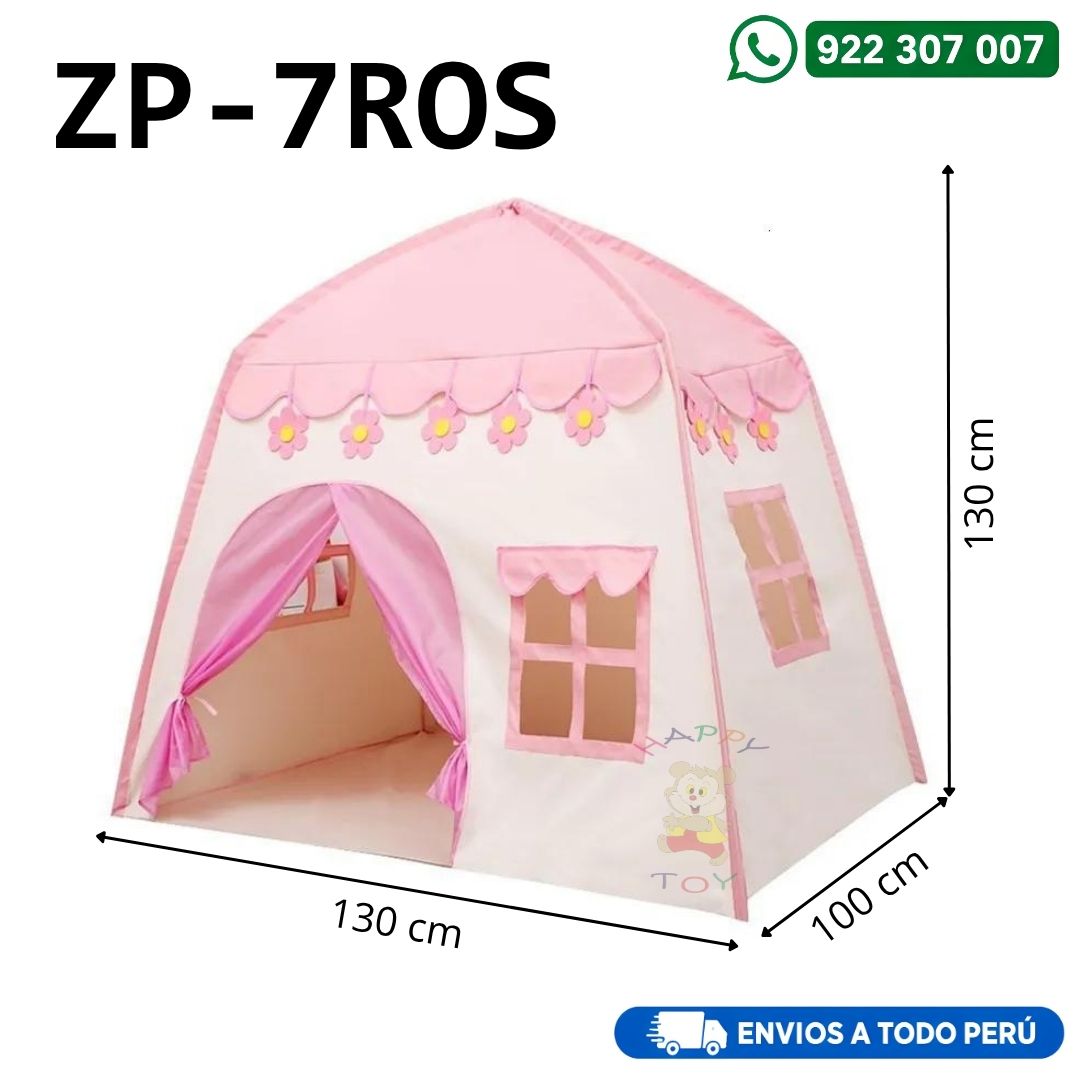 CASITA ARMABLE CON VENTANA ROSADO 130 X 100 X 130 CM