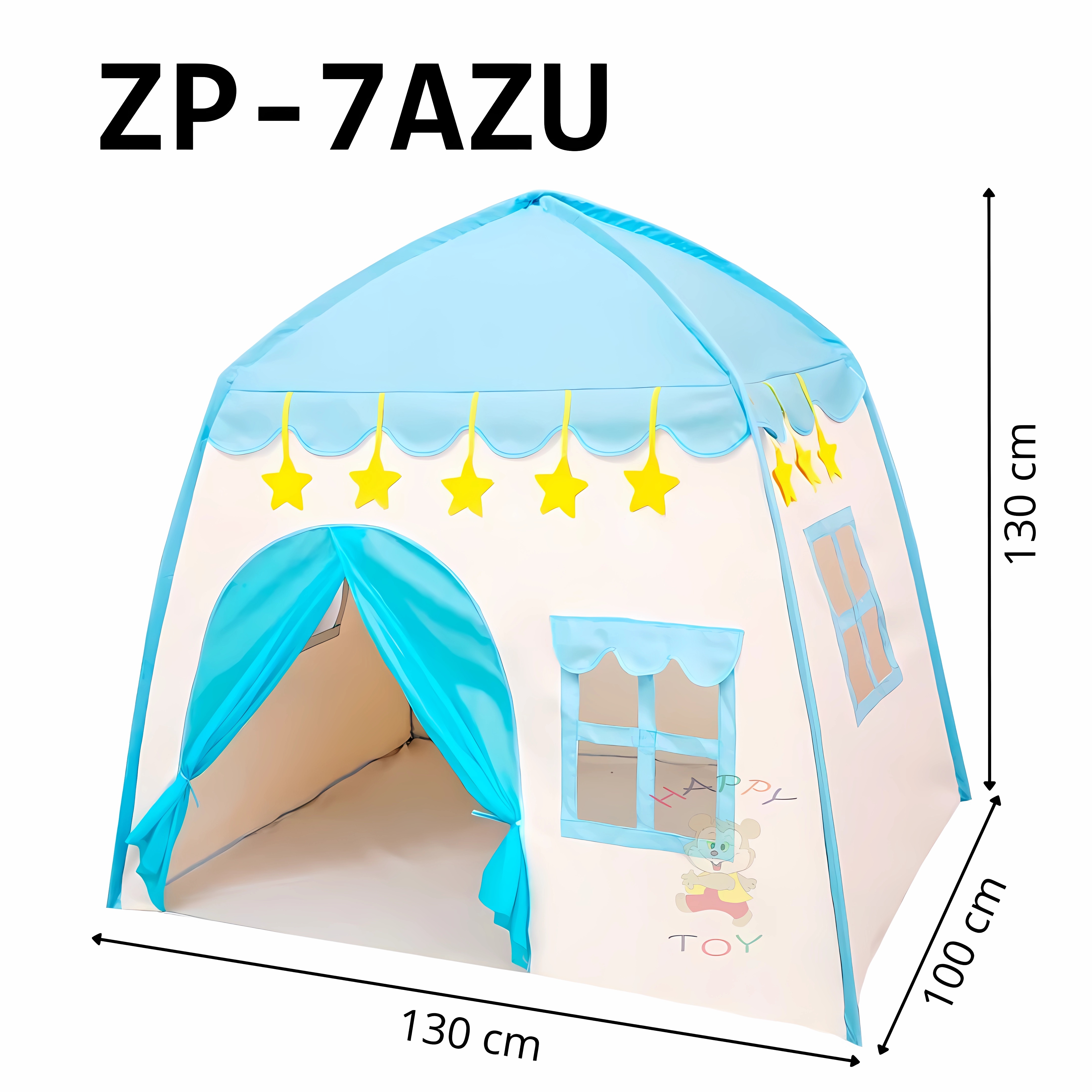CASITA ARMABLE CON VENTANA AZUL 130 X 100 X 130 CM