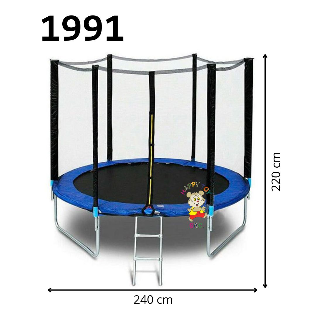 CAMA ELASTICA  CON ESCALERA MALLA POR FUERA 240 CM