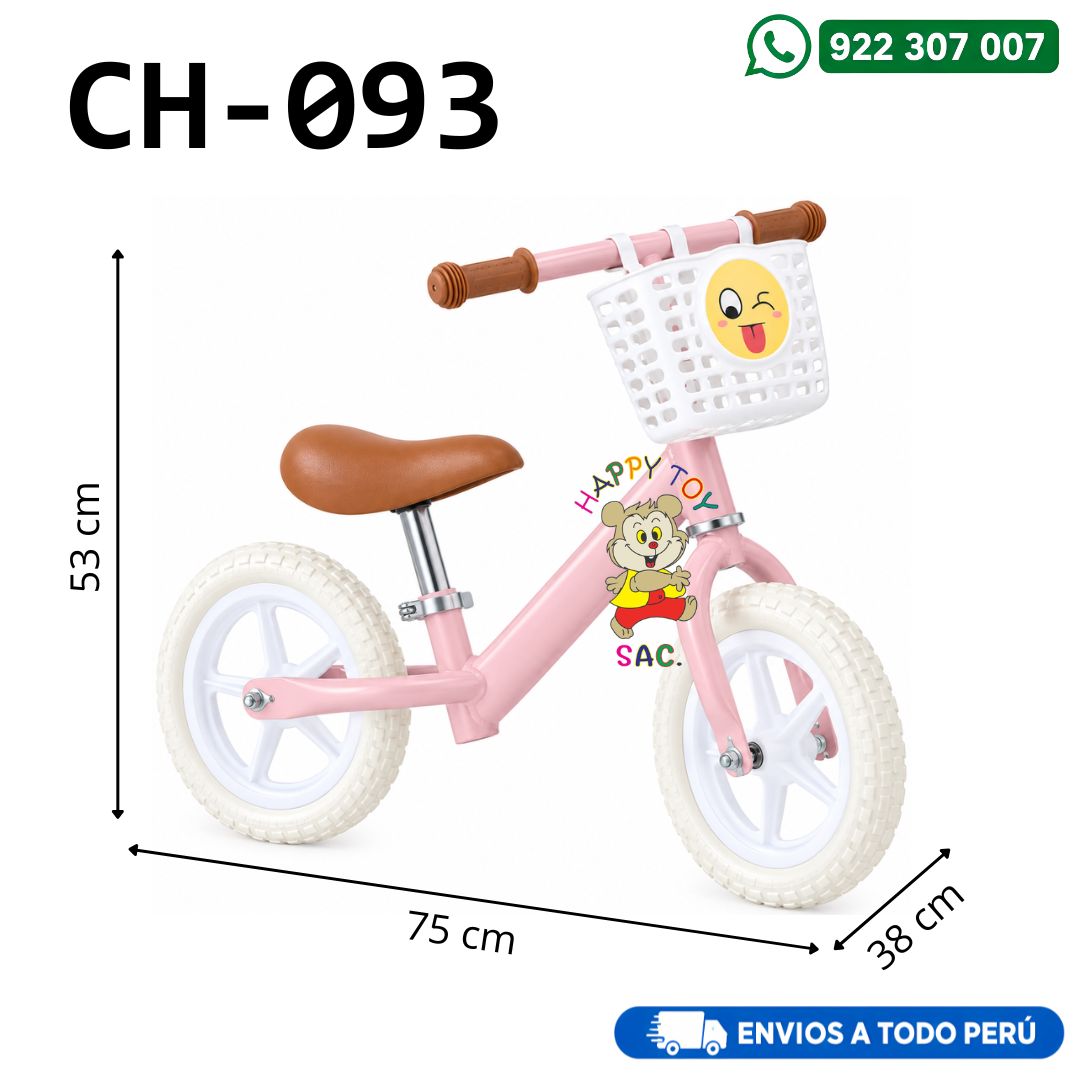 BICICLETA DE EQUILIBRIO CON CANASTA 38 X 75 X 53 CM