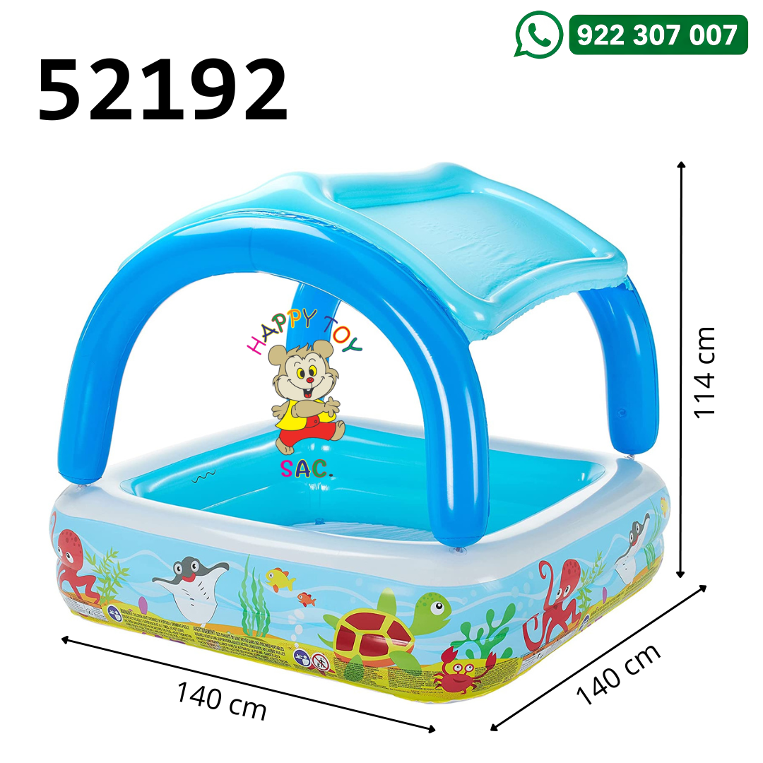 PISCINA CON TECHO 140 X 140 X 114 CM BW