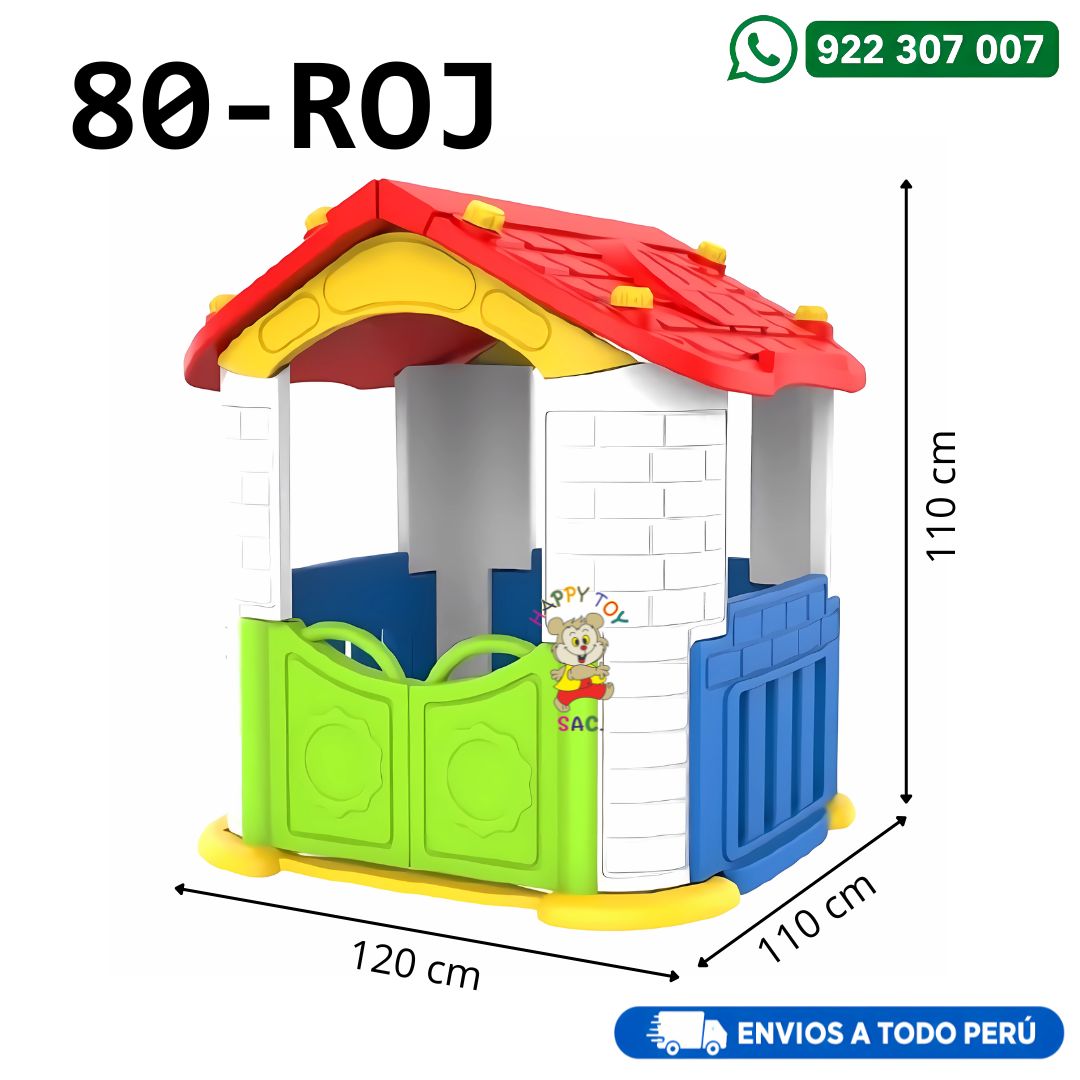 CASITA ENSUEÑO TECHO ROJO 120 X 110 X 110 CM