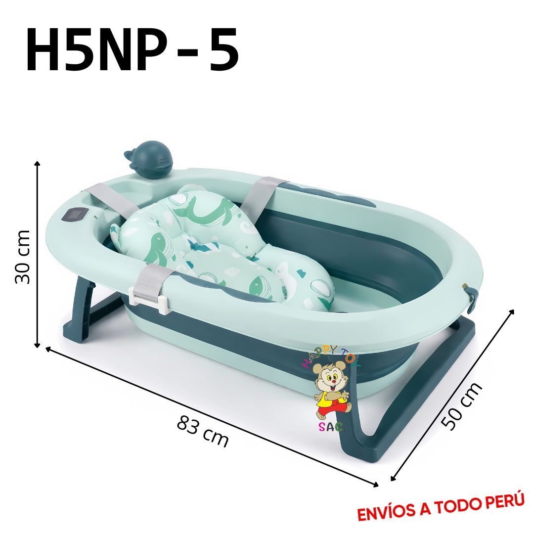 BAÑERA PLEGABLE BALLENITA CON COJIN ERGONOMICO 50 X 83 X 30 CM