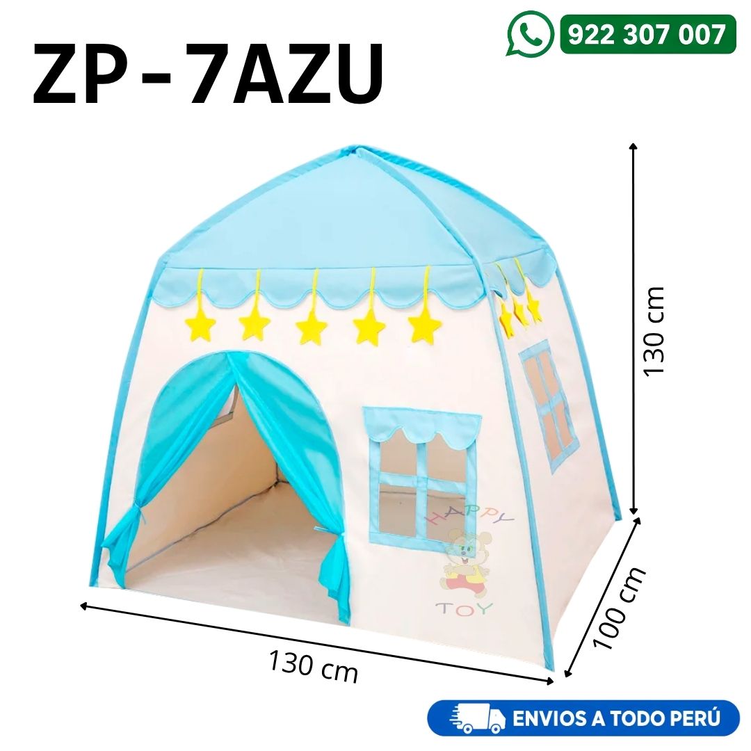 CASITA ARMABLE CON VENTANA AZUL 130 X 100 X 130 CM